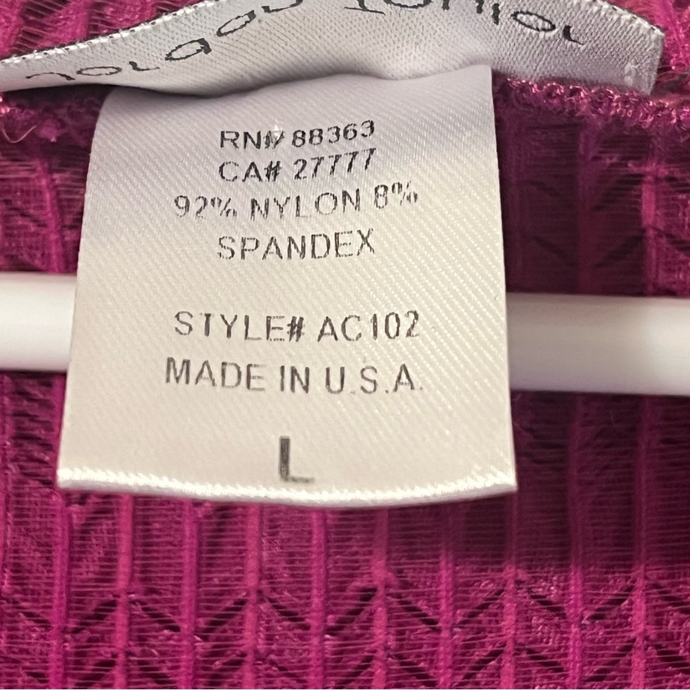 Jordan Taylor Magenta Pink Hooded Swimsuit Cover-up L made in USA - Picture 6 of 10